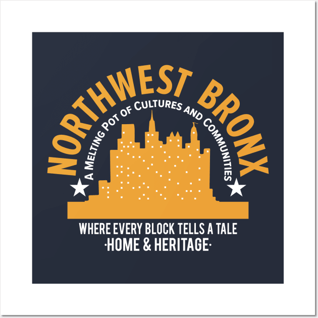 Northwest Bronx Skyline - A Tapestry of Home and Heritage Wall Art by Boogosh